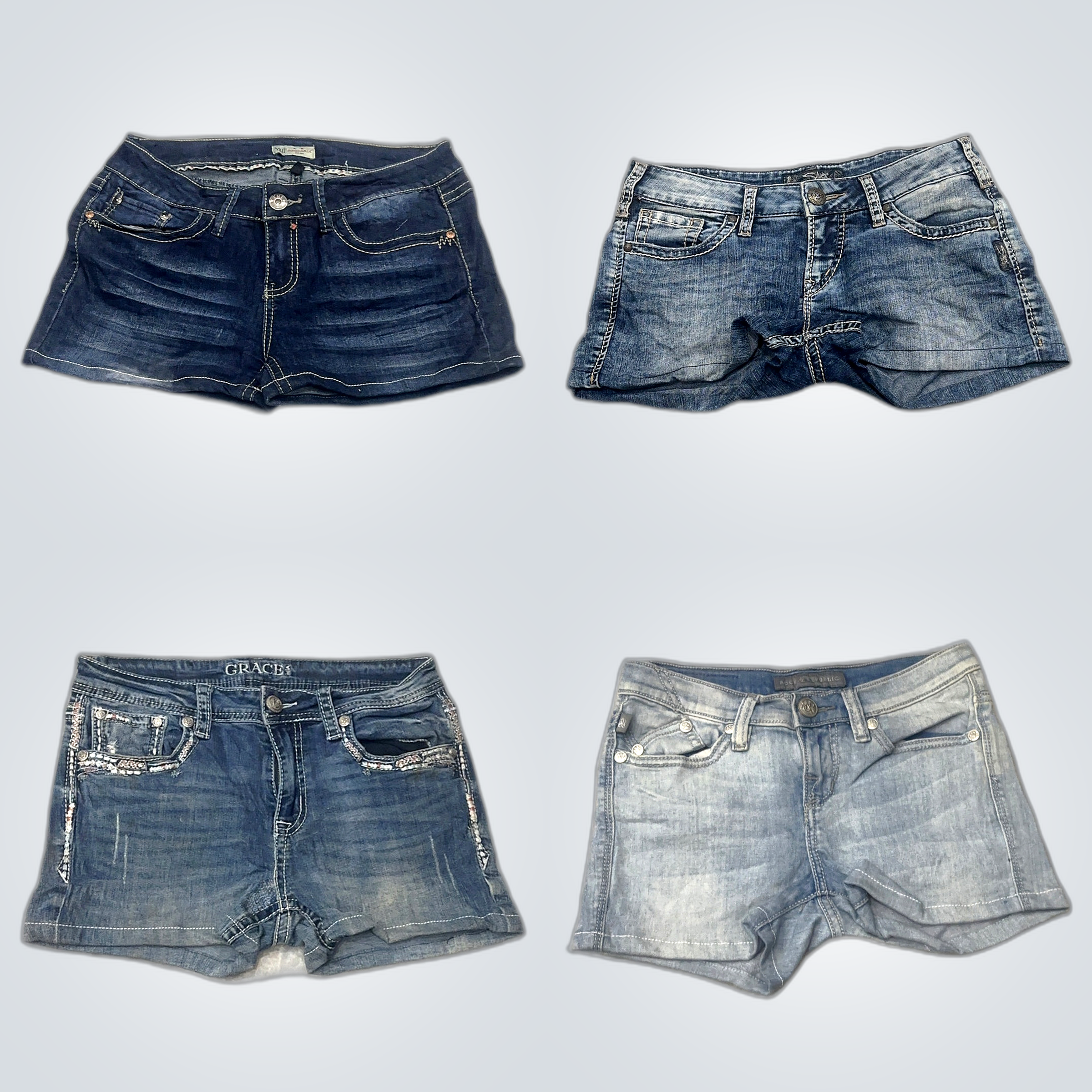 Ensemble de Shorts en Denim Vintage