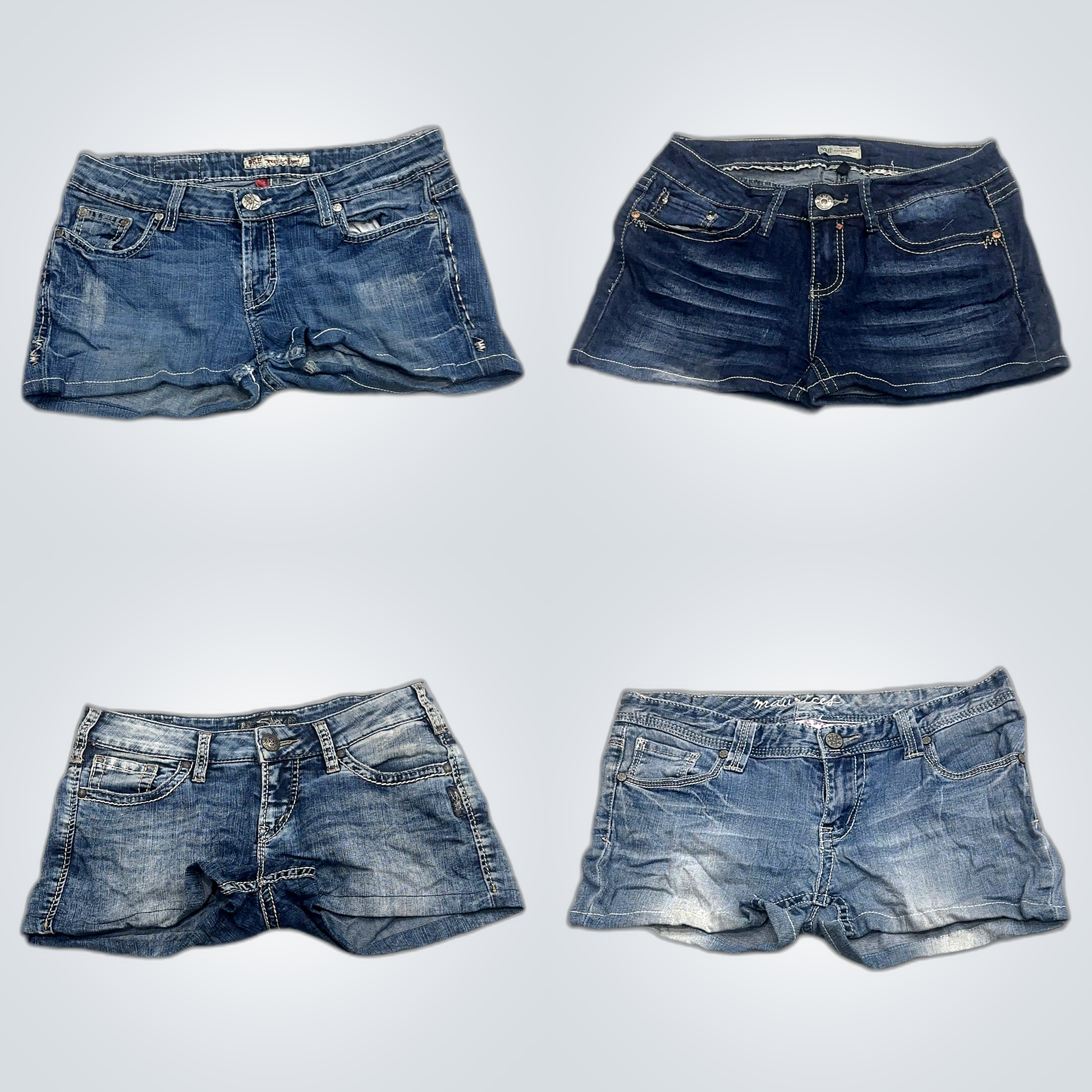 Paquete de pantalones cortos de mezclilla Y2K