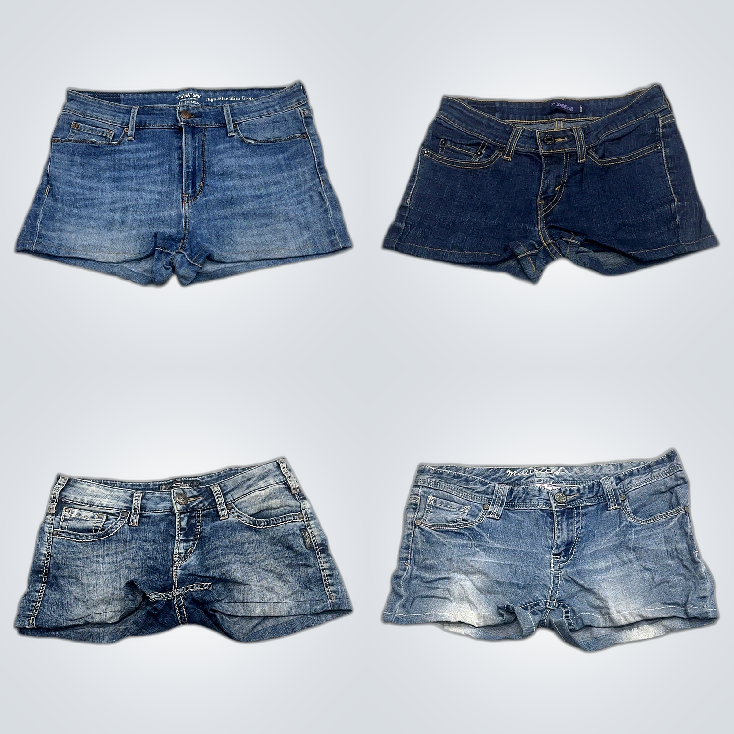 Ensemble de shorts en denim Y2K