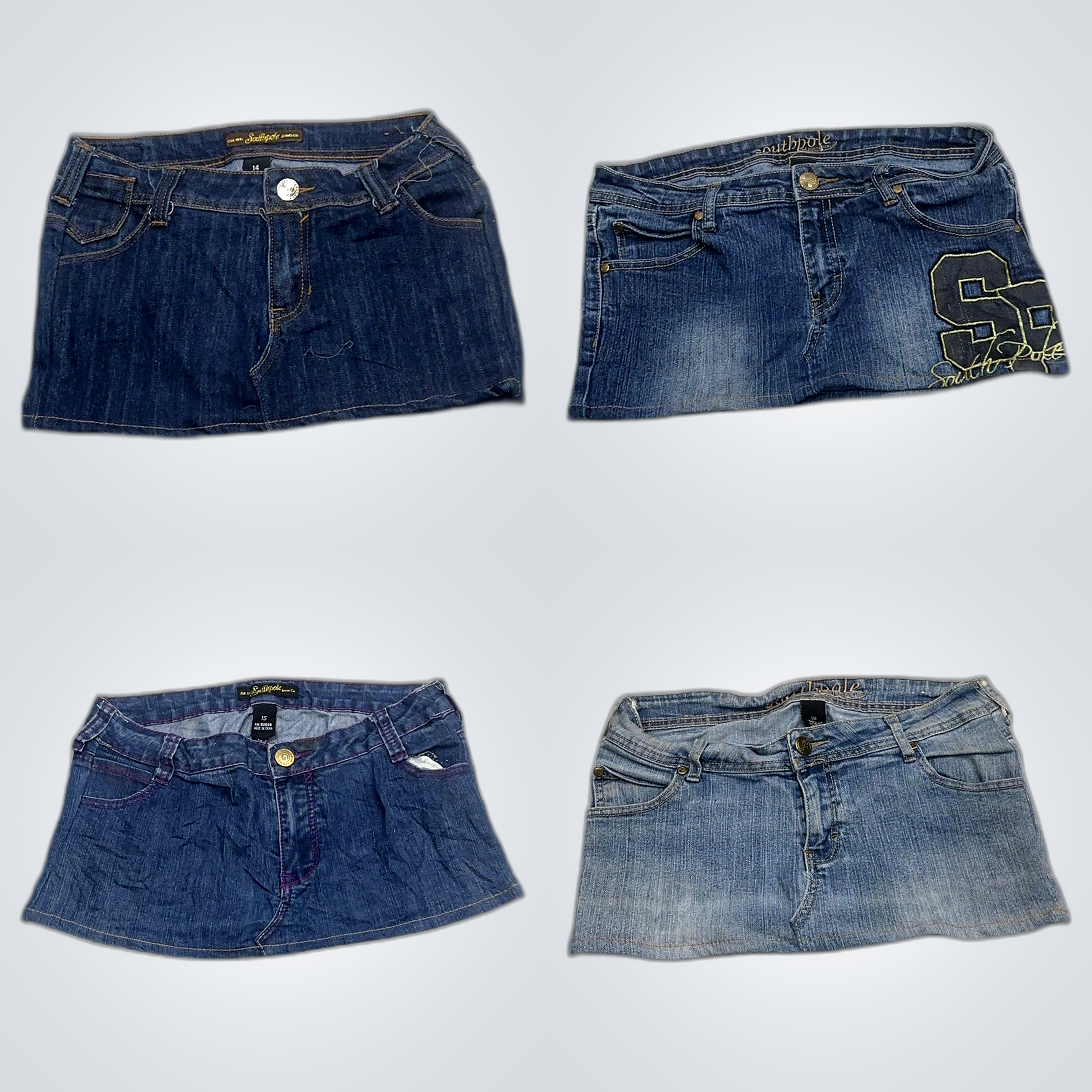 Southpole Y2K Denim Mini Skirts