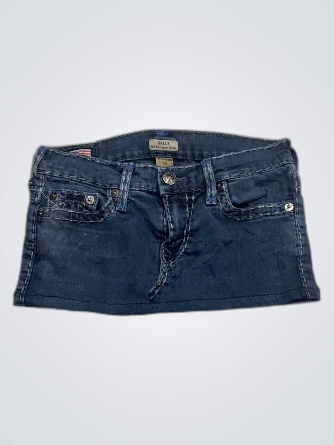 TRUE RELIGION Halle Mid Rise Super Skinny Jeans Sk..