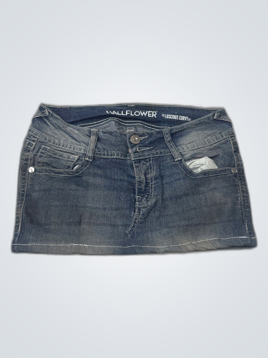 Wallflower Denim Mini Skirt