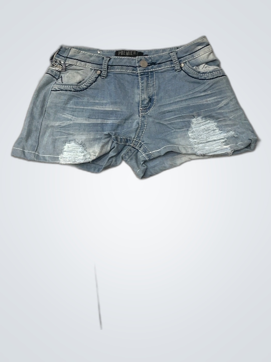 Shorts de mezclilla deshilachados Premiere de rue2..