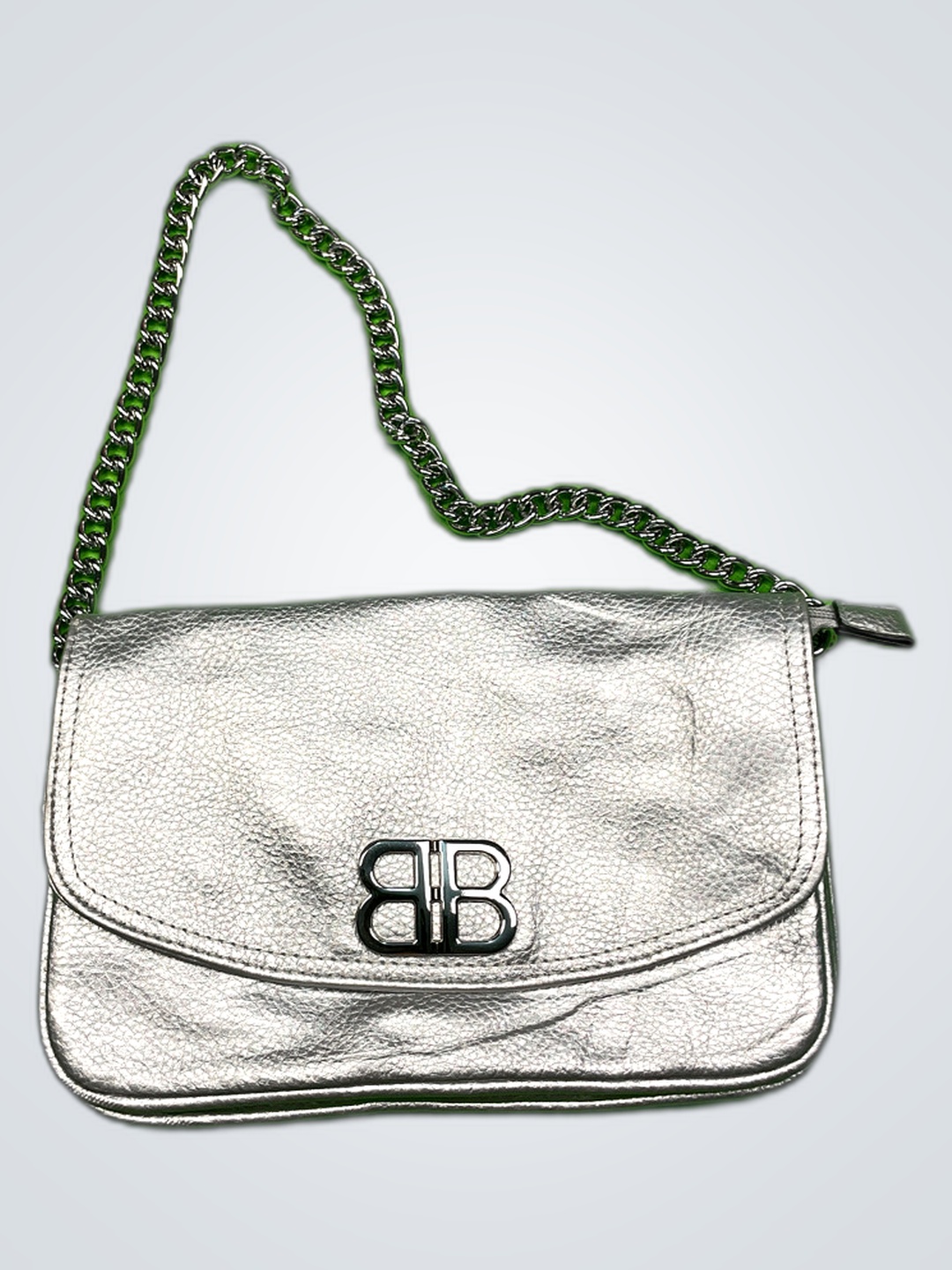 Bally Silver Leather Shoulder Bag
