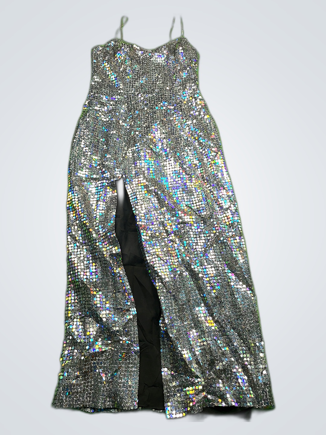 Vestido de fiesta con tirantes de espagueti y lent..