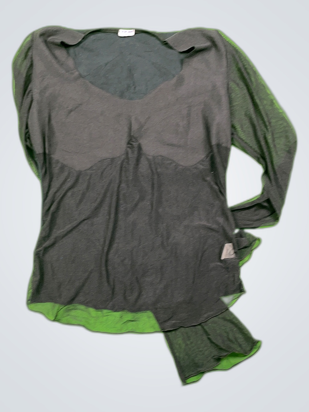 Emmebivi Sheer Long Sleeve Blouse