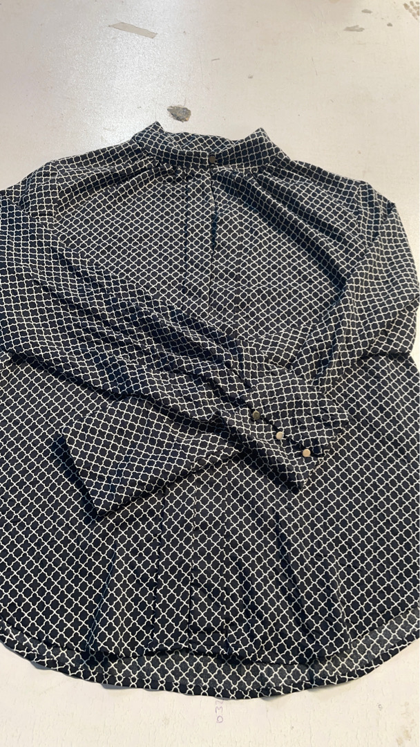 Camisa de botón estampada Ann Taylor