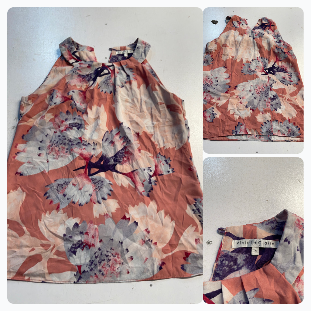 Blusa sin mangas con estampado floral