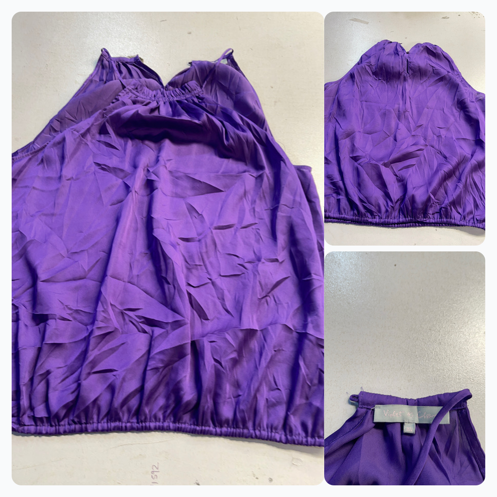 Violet & Claire Purple Halter Top