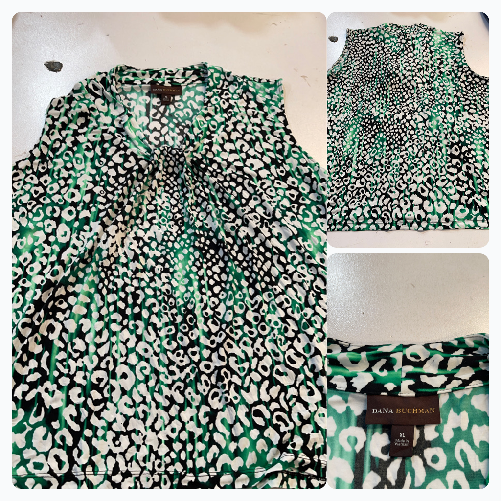 Dana Buchman Animal Print Sleeveless Top