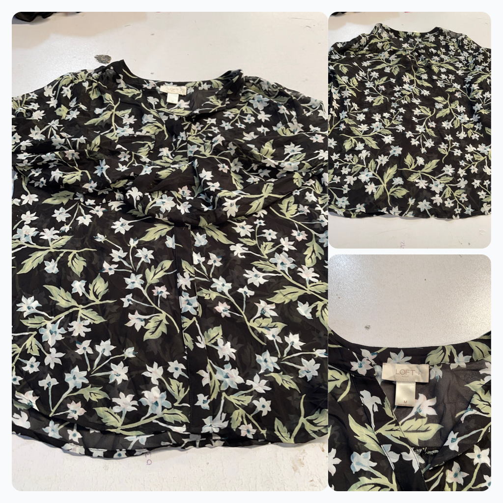 LOFT Floral Print Bluse