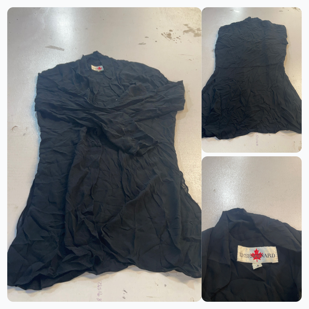 LYSE SPENARD Schwarzes Langarmkleid