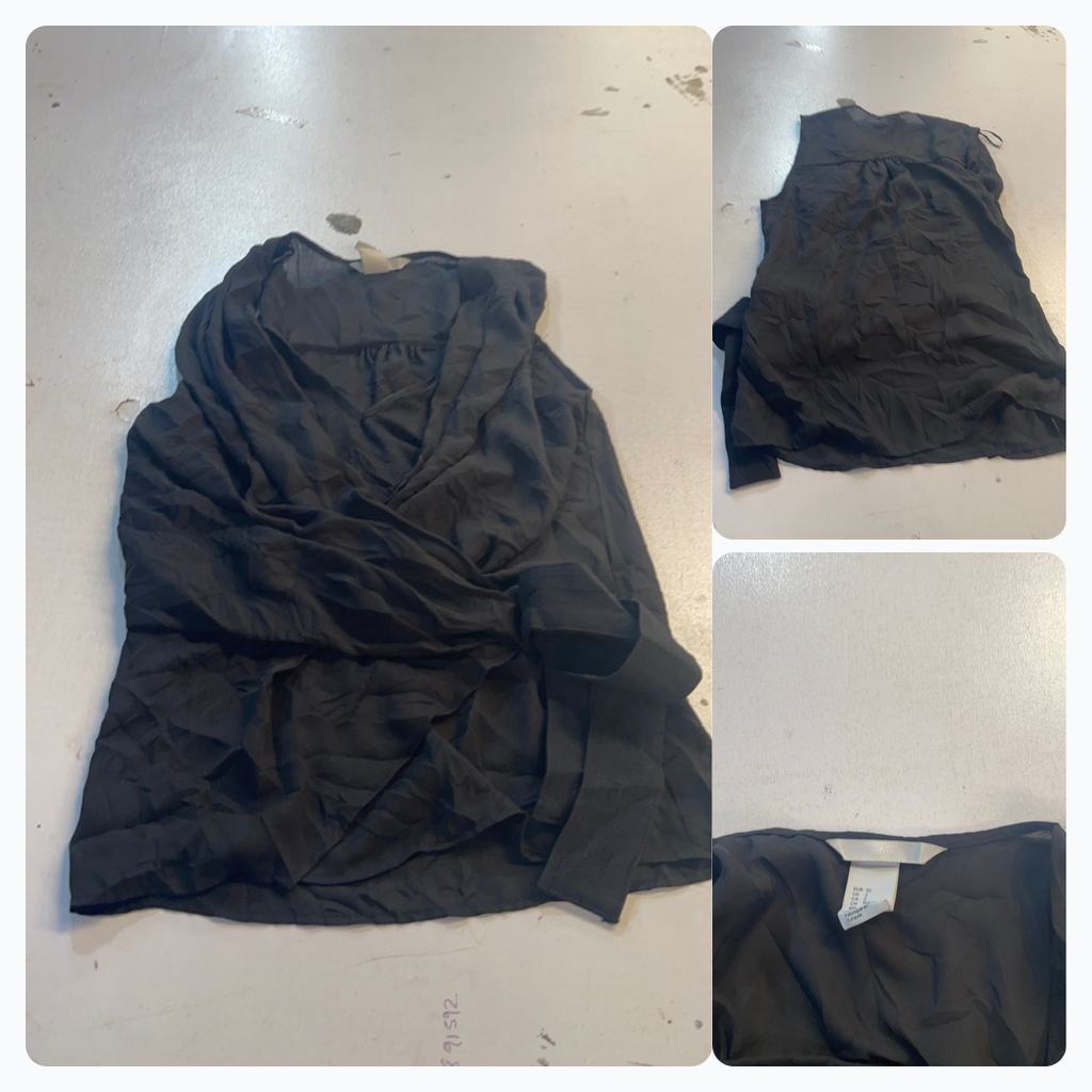 H&M schwarze ärmellose Bluse
