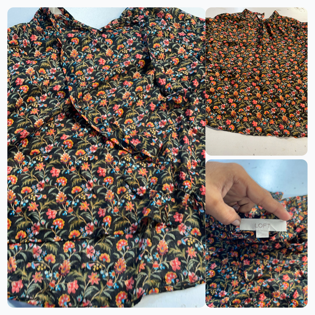 LOFT Floral Print Blouse