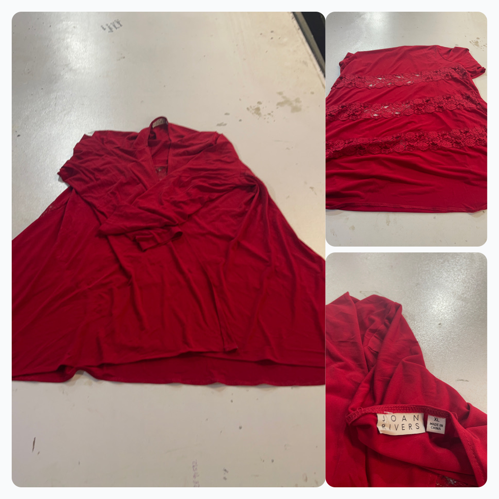 Joan Rivers Rotes Spitzenkleid