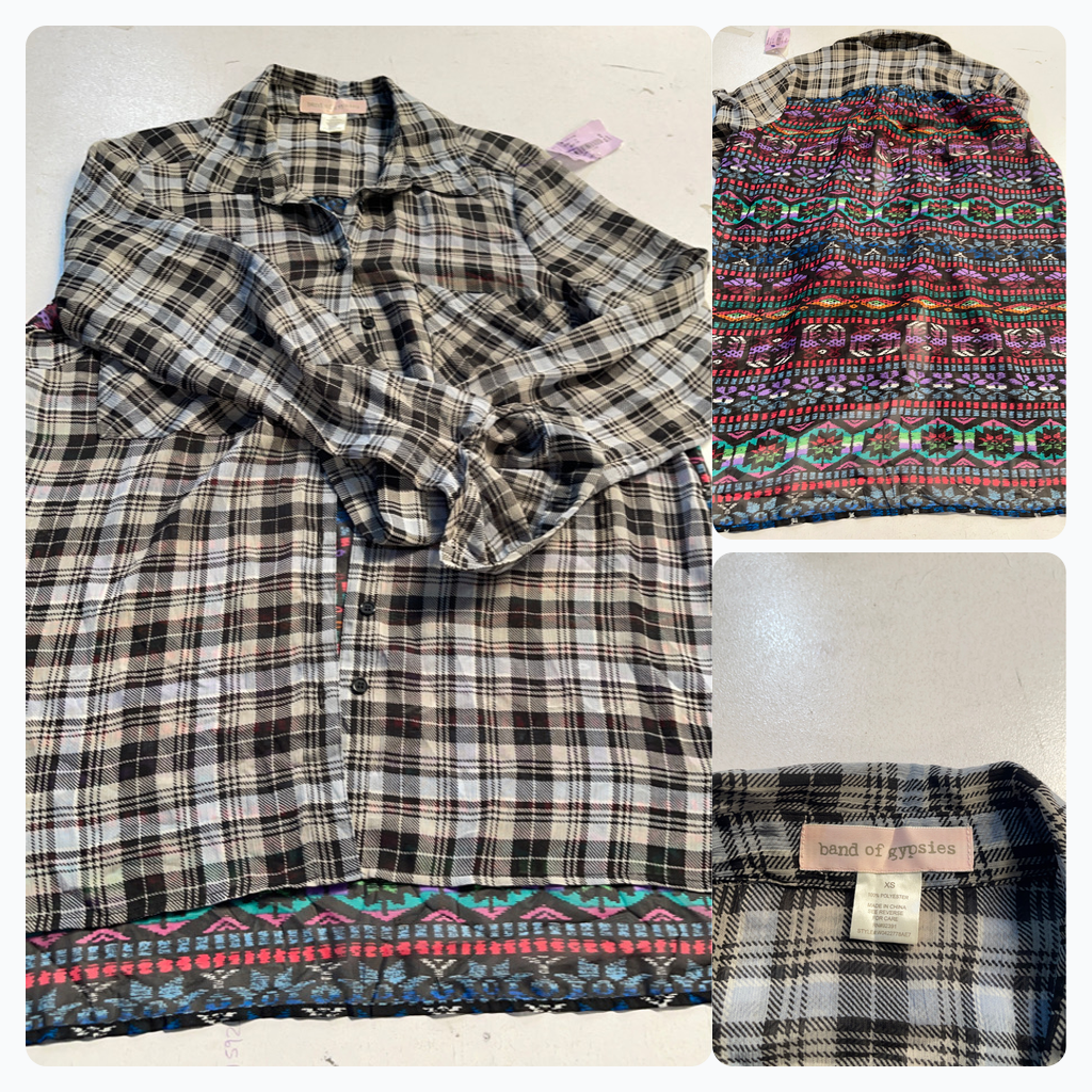 Camisa de botones de cuadros Band of Gypsies