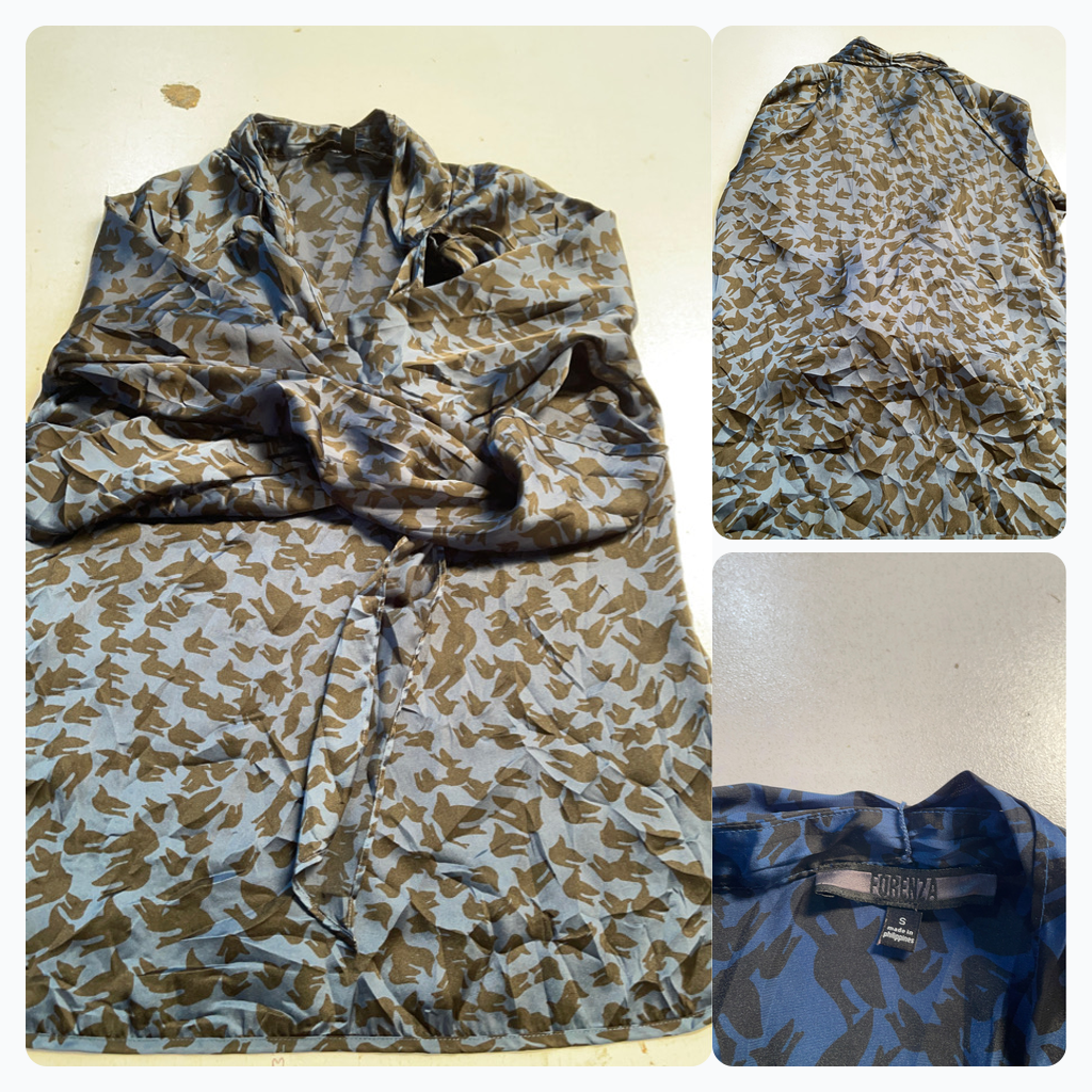 Camisa de botón con estampado de pájaros Forezia