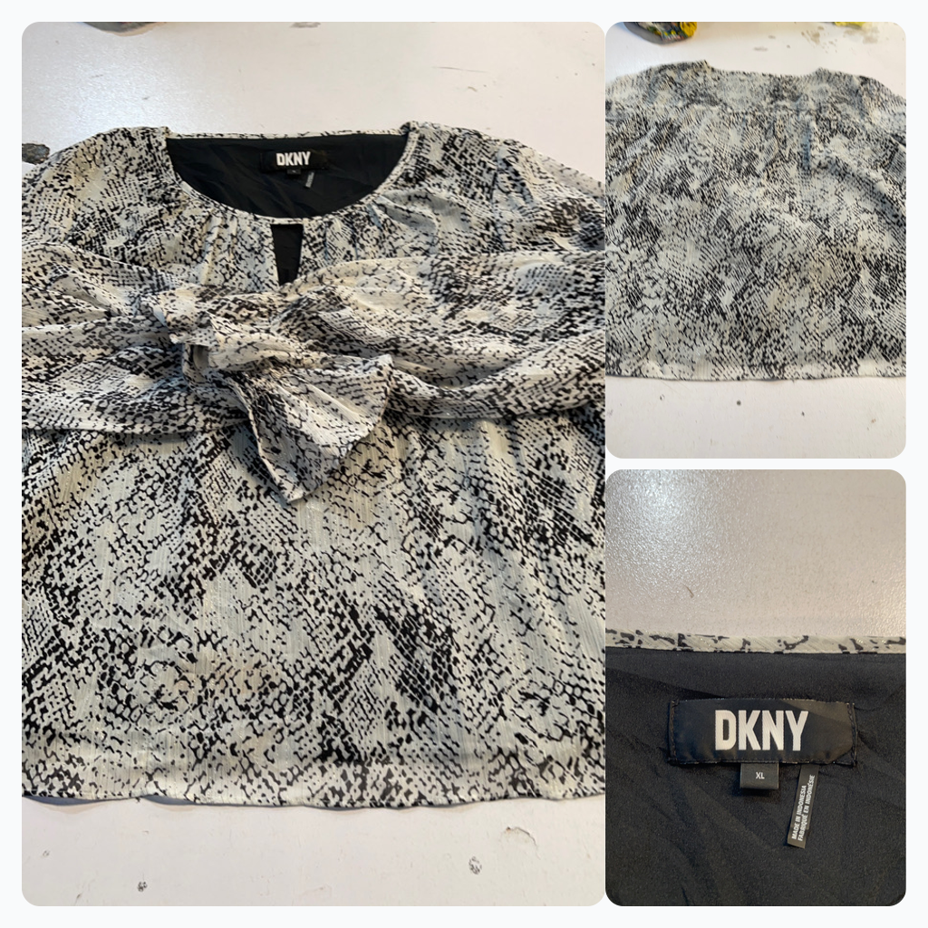 Blouse à imprimé serpent DKNY