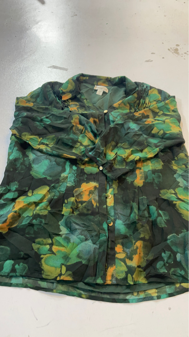 Coldwater Creek Floral Button-Up Shirt