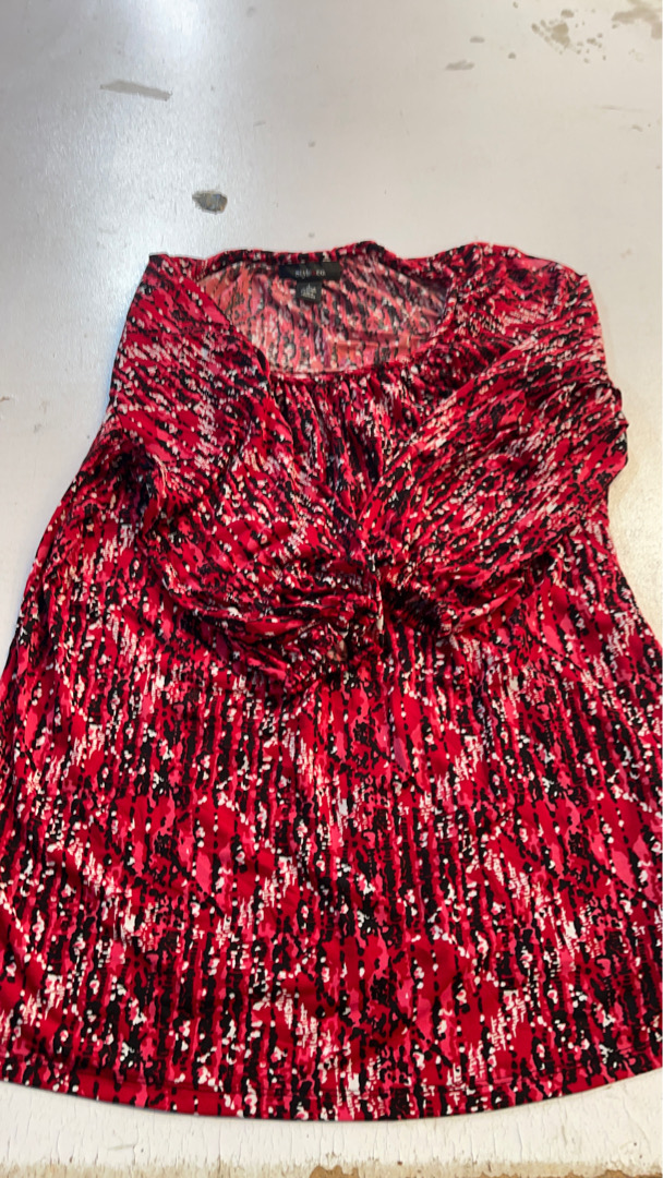 Style & co. Rote bedruckte Bluse