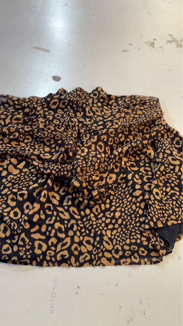 Saia de Estampa de Leopardo Ann Taylor