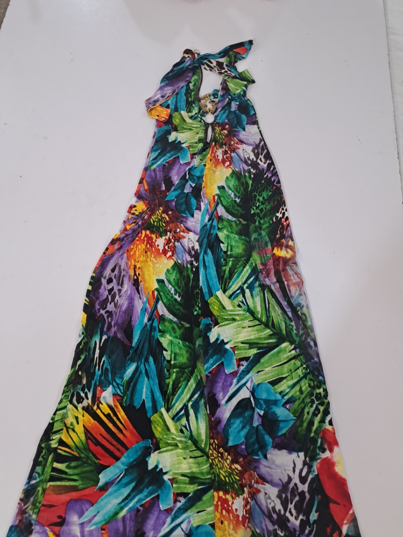 Robe maxi imprimé tropical Symphony