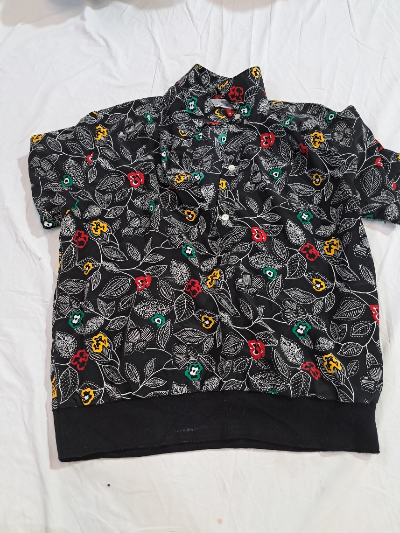 Alfred Dunner Floral Print Short Sleeve Shirt