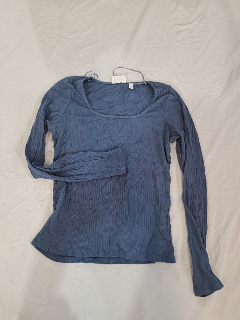 Cyrus Essentials Blue Long Sleeve Top