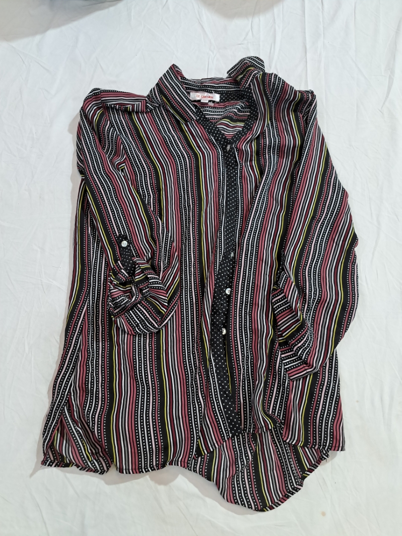 Striped Button-Up Shirt