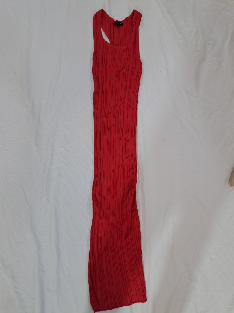 Dynamite Red Ribbed Knit Maxi Dress