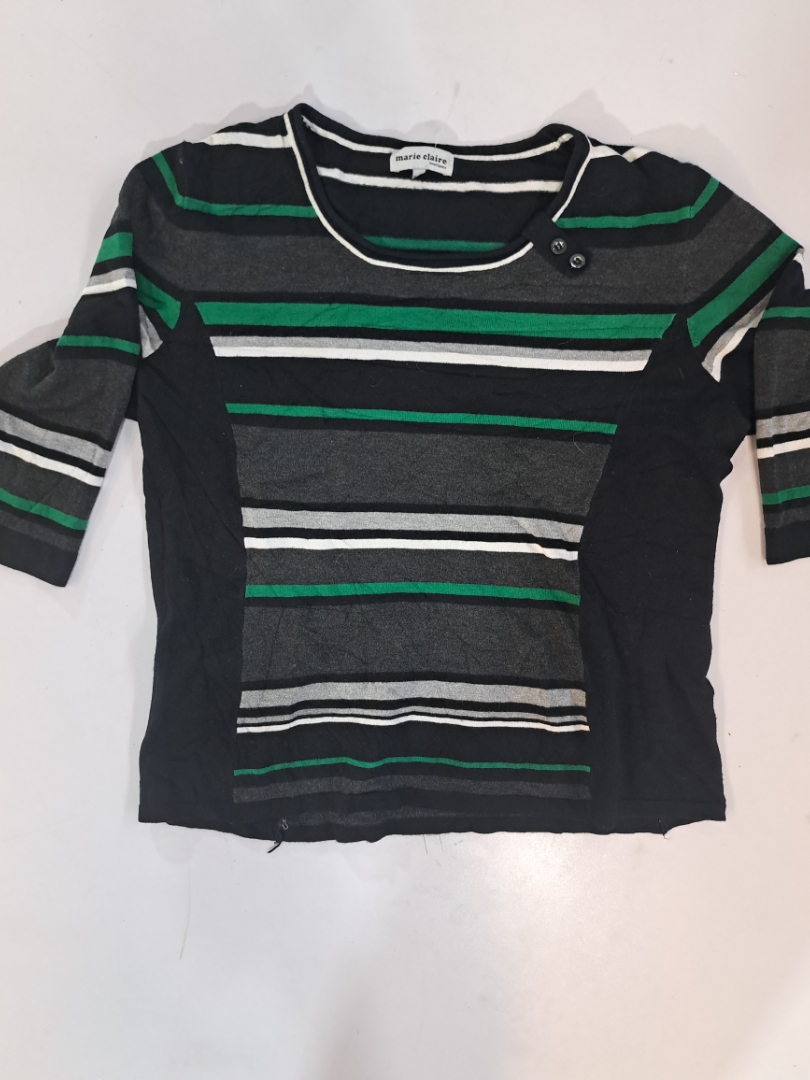 Marie Claire Striped Knit Top