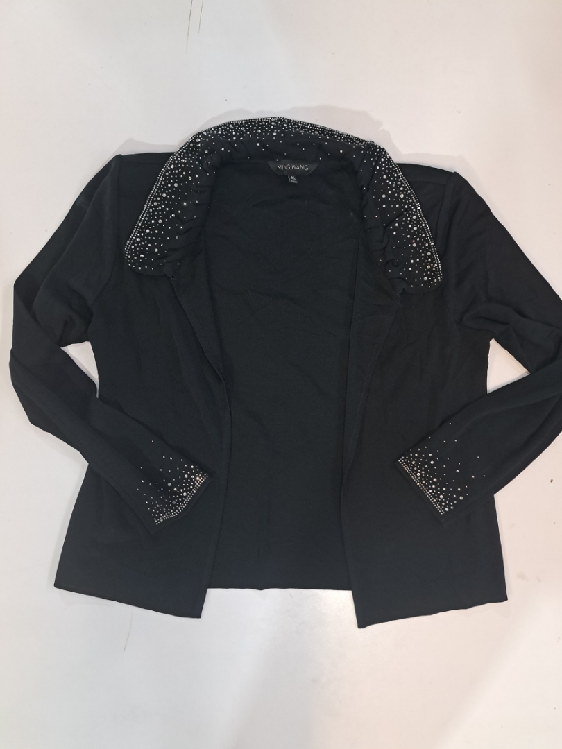 Ming Wang Embellished Cardigan