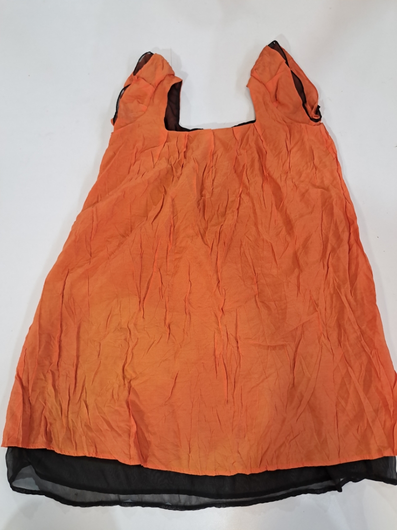 Orange and Black Dress