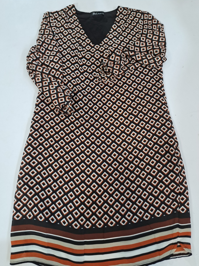 Black Collection Geometric Print Dress