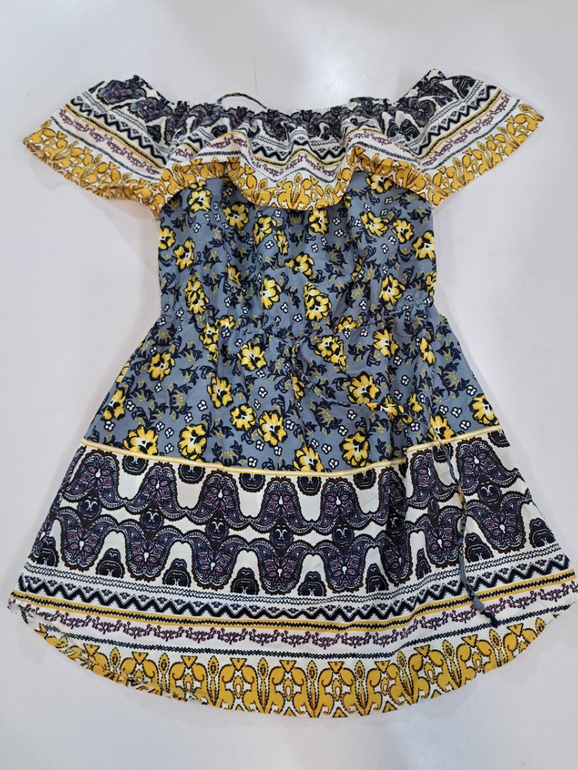Blumenmuster Off-Shoulder Kleid