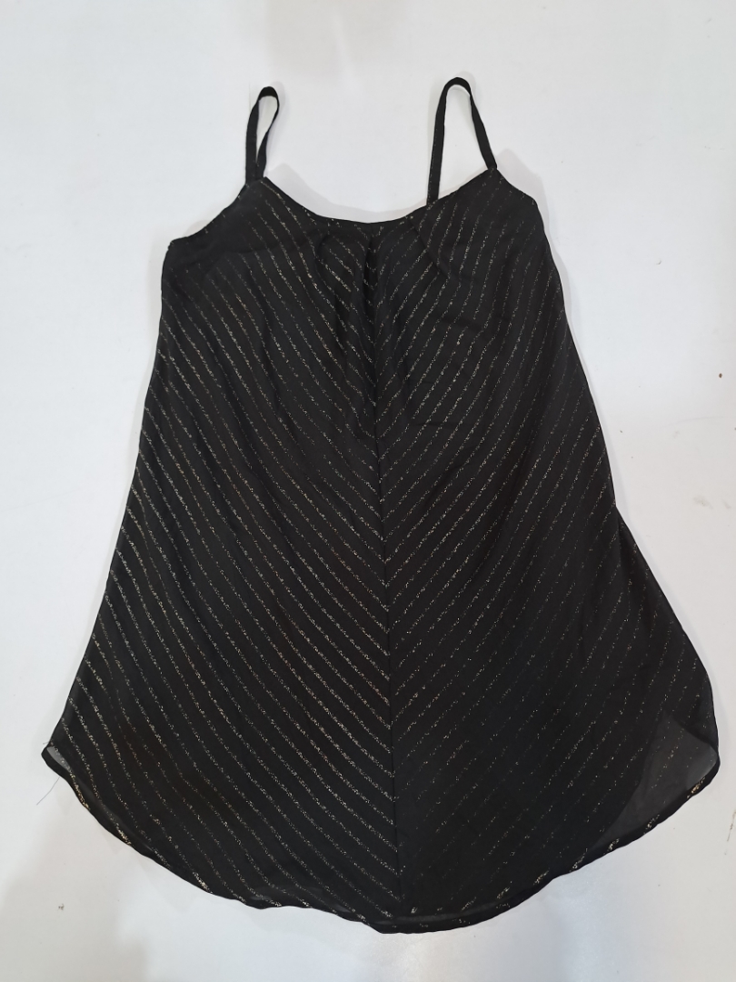 Mimi Chica Black and Gold Cami Top