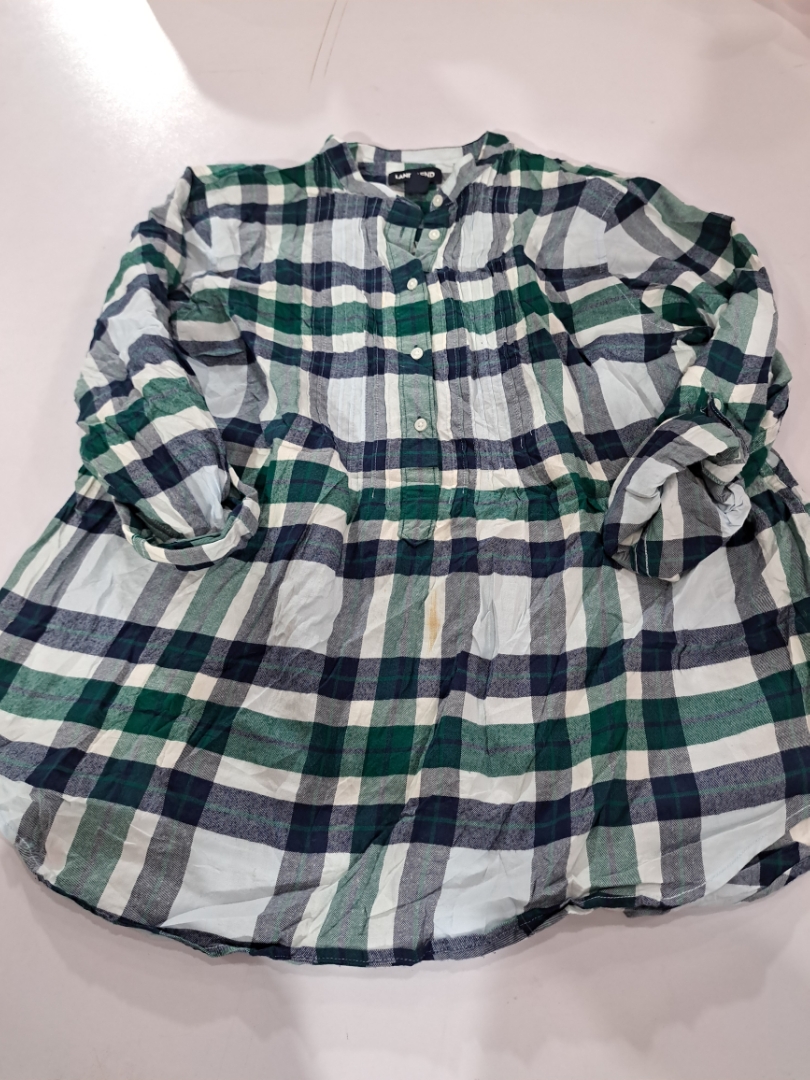 Lands' End Plaid Button-Up Shirt