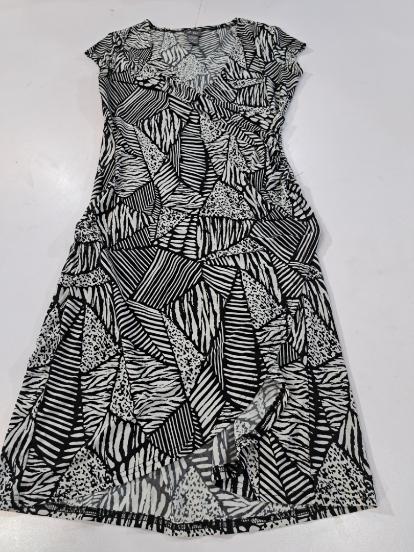 Dots Black and White Print Dress