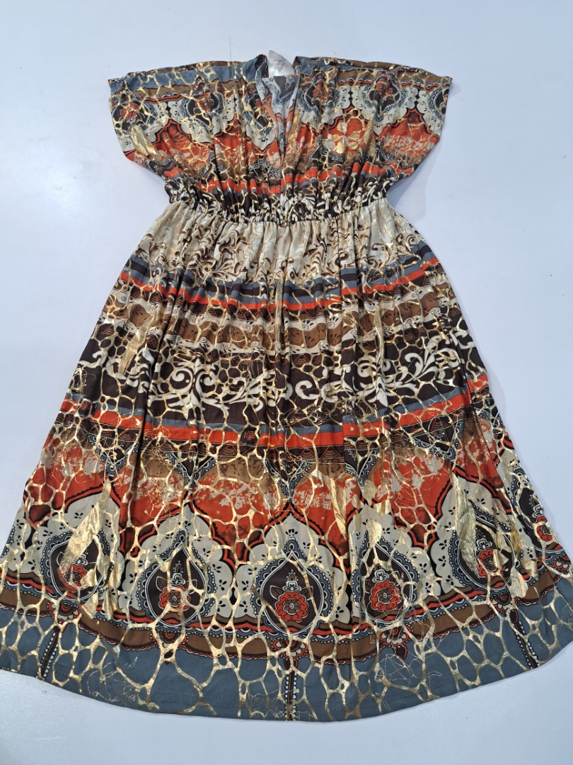 Abito maxi stampato India Boutique