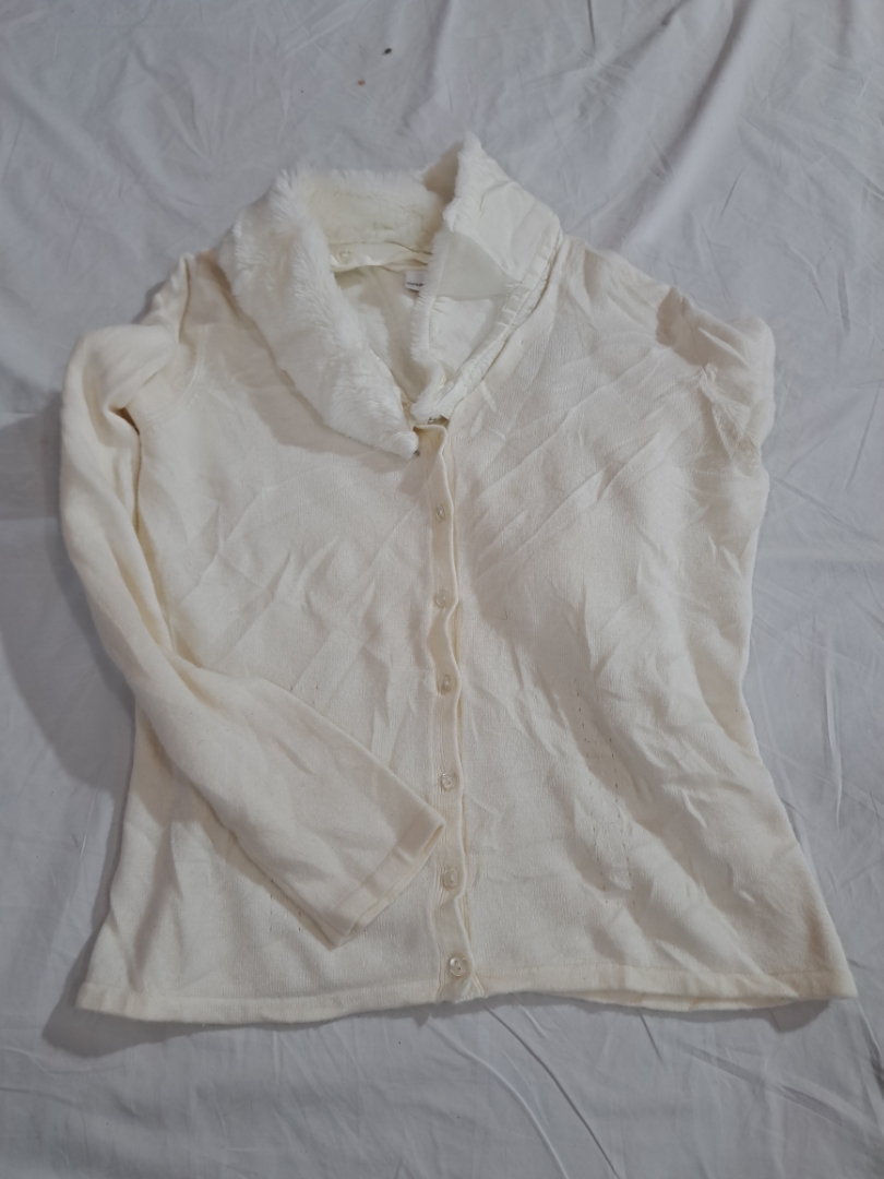 Croft & Barrow Cardigan with Faux Fur Collar