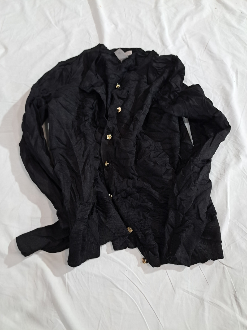 H&M Black Button-Down Cardigan