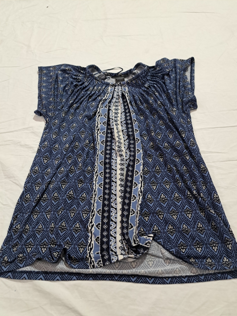 Style & Co. Blue Printed Top