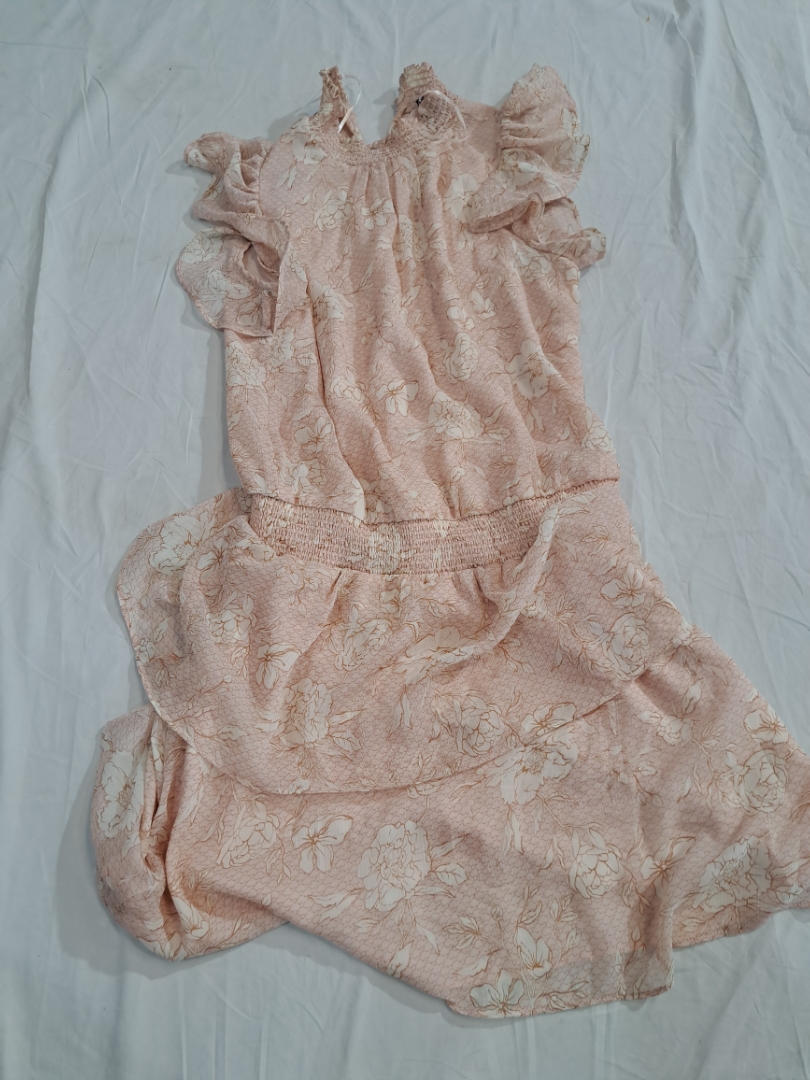 Vestido Mini Floral com Renda