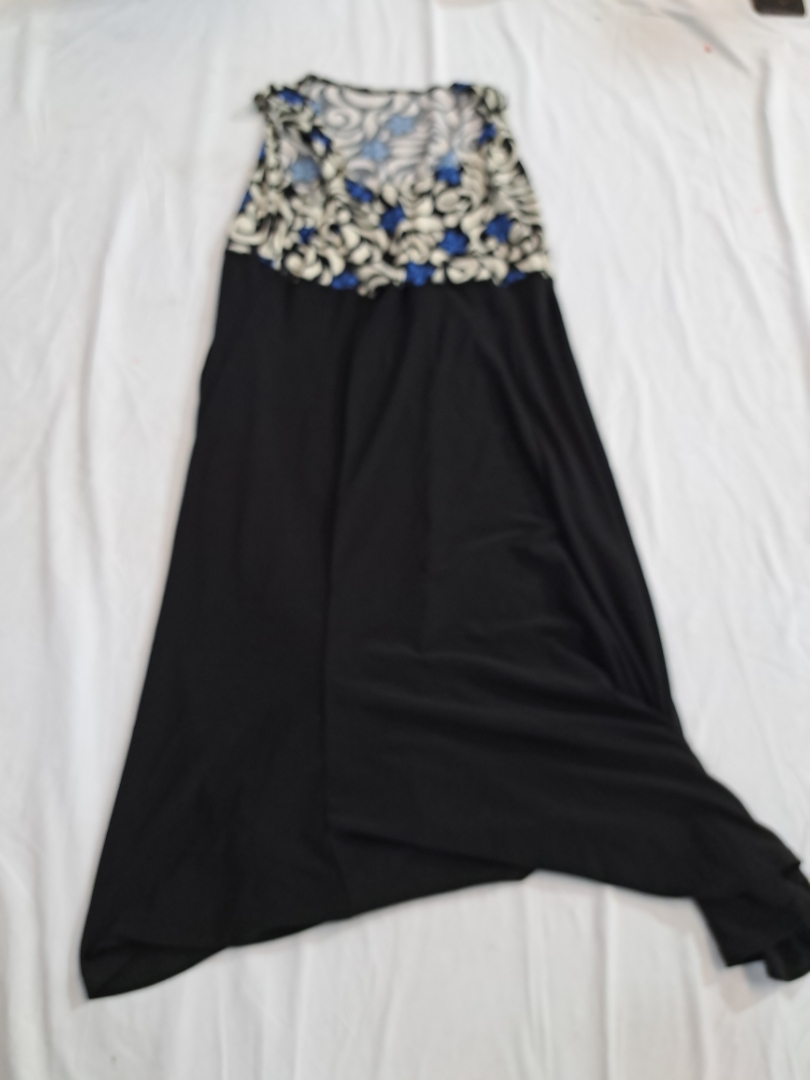Black and Floral Maxi Dress