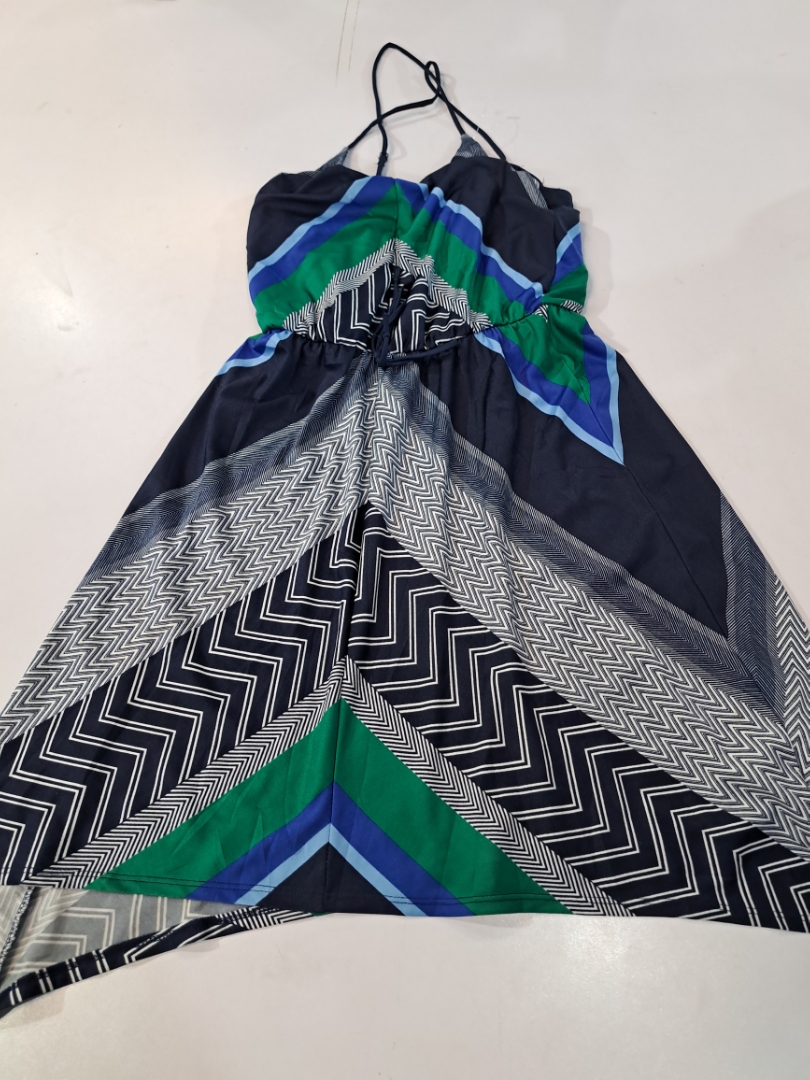 Maurice's Chevron Print Halter Maxi Dress