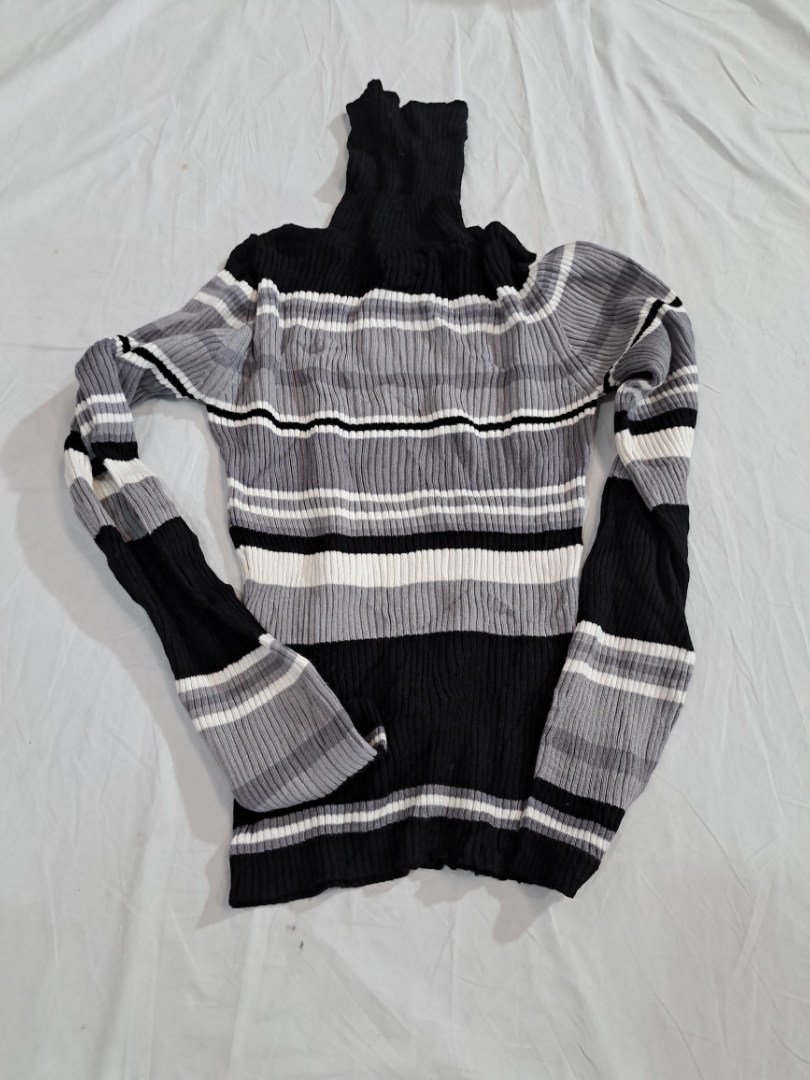Venus Striped Turtleneck Sweater