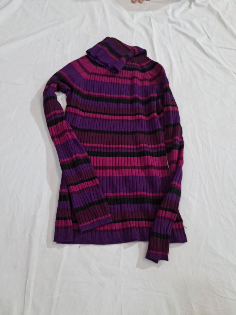 INC International Concepts Striped Turtleneck Swea..