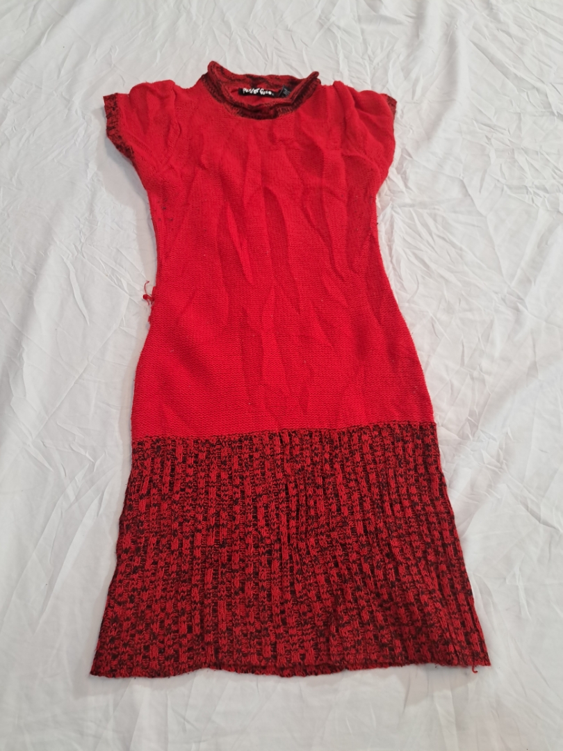 Red Knit Mini Dress