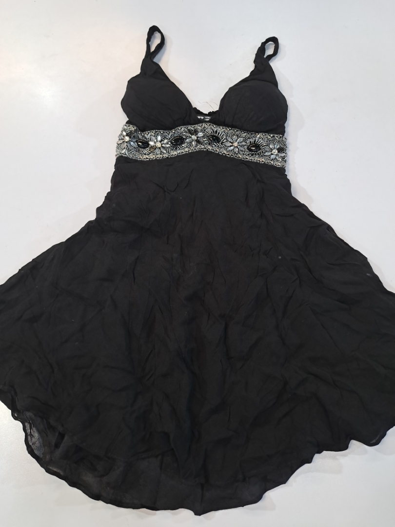TFNC London Black Embellished Mini Dress