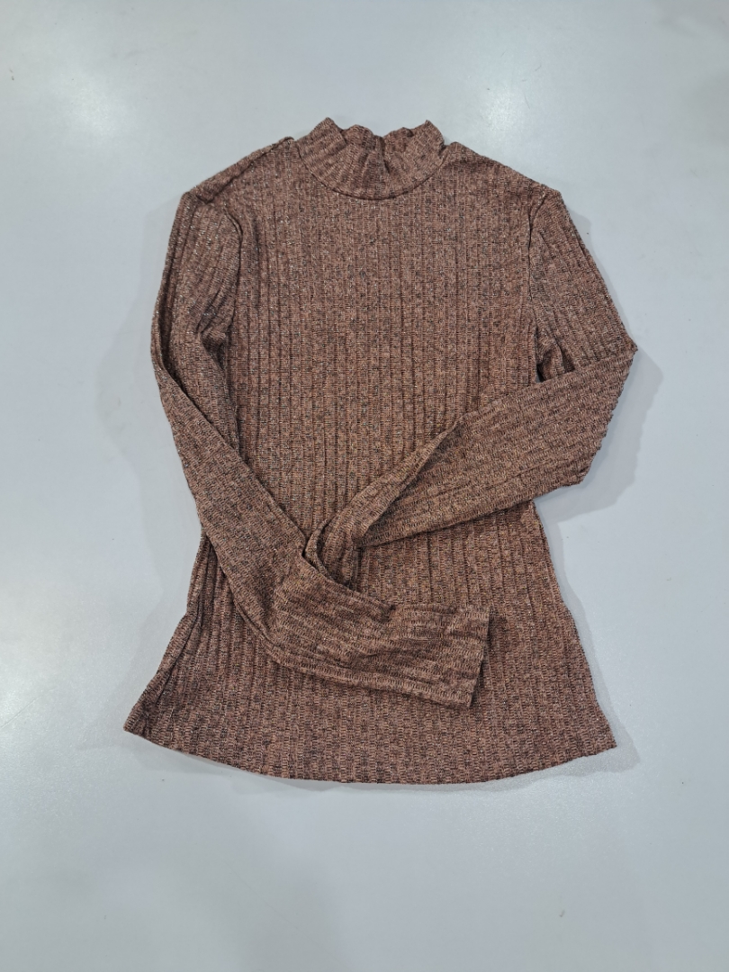 SHEIN Ribbed Knit Turtleneck Top